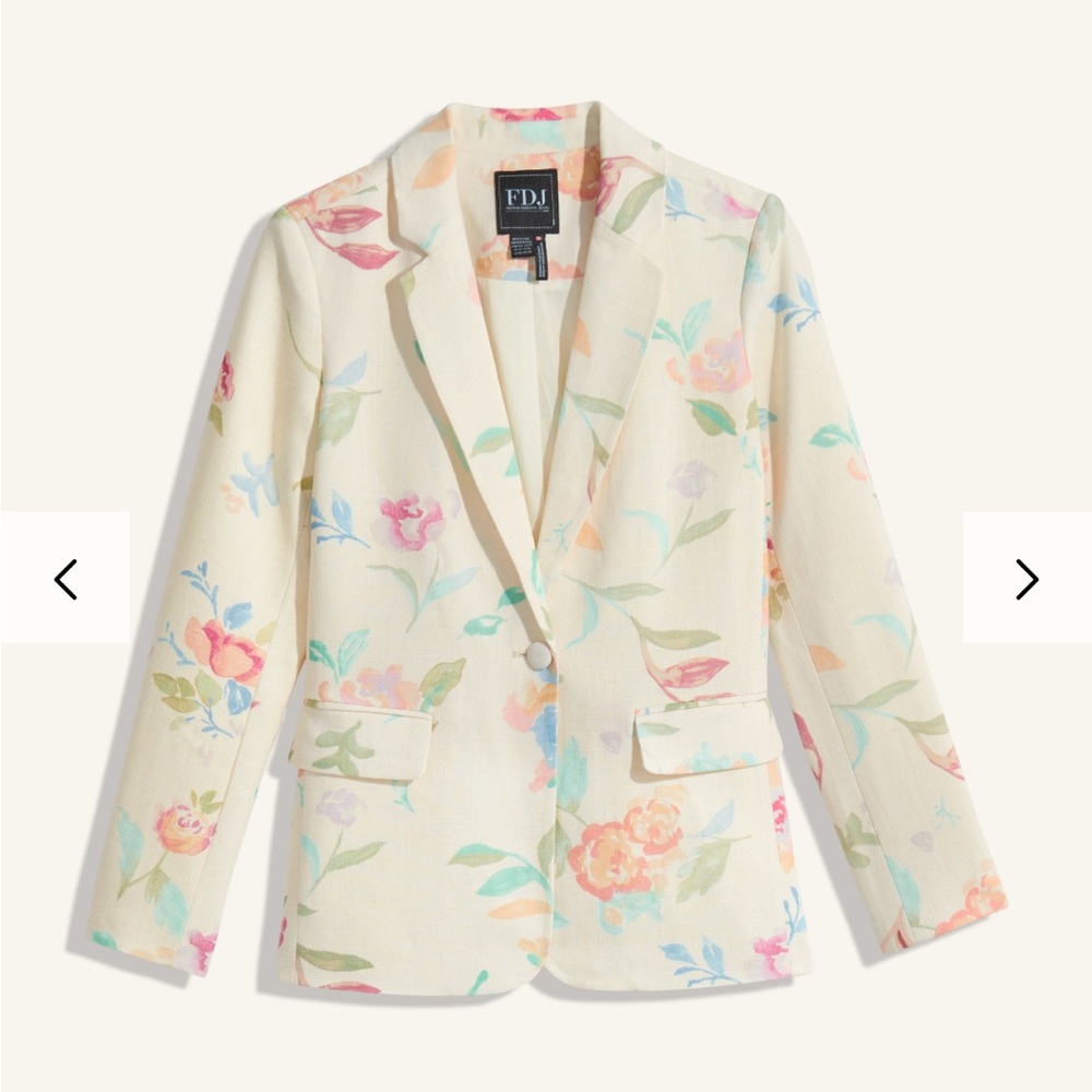 FDJ Floral Cream Blazer